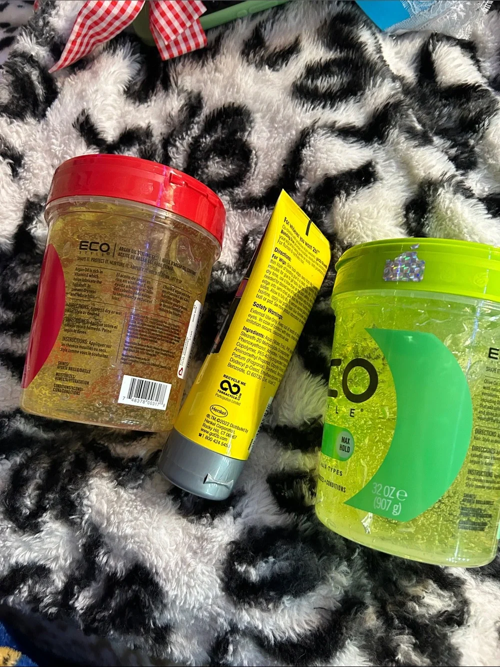 Kids Hair Gel Duo (Red Argan & Green Olive) with GOT2B Glue NO LIQUIDS